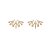 Brinco ear jacket garras zircônia ouro semijoia E220505 - Imagem 1