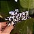 Piranha de cabelo retangular acrílico preto com branco - Imagem 2