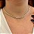 Colar choker zircônia baguete ouro semijoia 1/6869 - Imagem 2