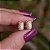 Brinco argolinha zircônia ouro semijoia 18k07018 - Imagem 1