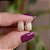 Brinco argolinha zircônia ouro semijoia 18k07019 - Imagem 1