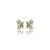 Brinco borboleta p strass boreal ouro semijoia 21k02003 - Imagem 1