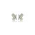 Brinco borboleta p strass boreal ródio semijoia 21k02003 - Imagem 1