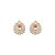 Brinco gota cristal topázio zircônia ouro semijoia 18a04027 - Imagem 1