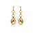 Brinco gota cristal ouro semijoia - Imagem 1