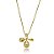 Colar longo cristal gota ouro semijoia - Imagem 1