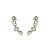 Brinco ear cuff cristais verde claro ouro semijoia 21k03040 - Imagem 1