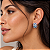 Brinco Argolinha Zircônia Colorida Ródio Semijoia 19k03035 - Imagem 3