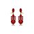 Brinco Leticia Sarabia cristais vermelho escarlate - Imagem 1