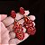 Brinco Leticia Sarabia cristais vermelho - Imagem 3