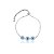 Pulseira gravatinha zircônia azul cristal ródio semijoia - Imagem 1