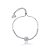Pulseira gravatinha zircônia cristal ródio semijoia SL-31 - Imagem 1
