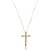 Colar crucifixo zircônia baguete ouro semijoia XL-210908 - Imagem 1