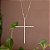 Colar crucifixo palito zircônia ródio semijoia XL-210806 - Imagem 1