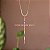 Colar crucifixo palito zircônia colorida ouro semijoia XL-210806 - Imagem 3