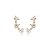 Brinco ear cuff zircônia gota ouro semijoia E200130 - Imagem 1