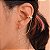 Brinco ear line zircônia ouro semijoia - Imagem 2