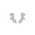 Brinco ear cuff gotas zircônia ródio semijoia E9737 - Imagem 1