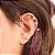 Brinco ear cuff encaixe zircônia ouro semijoia - Imagem 2