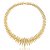 Colar choker filetes zircônia ouro semijoia - Imagem 1