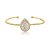 Bracelete gota zircônia cristal ouro semijoia 855 - Imagem 1