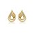 Brinco gota zircônia ouro semijoia BA 4567 - Imagem 1