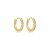 Brinco argolinha zircônia ouro semijoia 16k08014 - Imagem 1