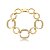 Pulseira elos zircônia ouro semijoia PU 850 - Imagem 1