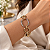 Pulseira elos zircônia coloridas ouro semijoia PU 850 - Imagem 2