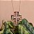 Colar crucifixo zircônia colorida ouro semijoia XD 453 - Imagem 2