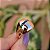 Anel abaulado zircônia colorida ouro semijoia XD 460 - Imagem 1