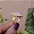 Anel Ayla geométrico pedra natural rodocrosita ouro semijoia - Imagem 3