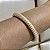 Bracelete torcido metal fosco ouro semijoia - Imagem 2