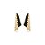 Brinco Nino Bran frontal cristais preto ouro semijoia - Imagem 1