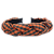 Tiara vichy trançado laranja - Imagem 1