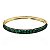 Bracelete zircônia verde ouro semijoia PU 794 - Imagem 1