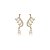 Brinco gotinhas zircônia ouro semijoia BA 4544 - Imagem 1