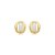 Brinco oval olho de gato ouro semijoia BA 4643 - Imagem 1