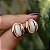 Brinco oval olho de gato ouro semijoia BA 4643 - Imagem 3