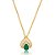 Colar gota cristal verde zircônia ouro semijoia XL 2081 - Imagem 1