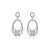 Brinco oval zircônia cristal ródio semijoia BA 4686 - Imagem 1