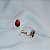 Brinco pressão gota cristal vermelho ouro semijoia 2968 - Imagem 3