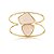 Bracelete pedra natural quartzo rosa ouro semijoia - Imagem 1