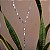 Colar gravatinha penduricalhos gotinhas cristais rosa e lilás ródio semijoia - Imagem 3