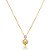 Colar esfera cristal ouro semijoia - Imagem 1