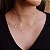 Colar duplo choker cristal ouro semijoia - Imagem 2