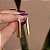 Brinco lápis zircônia ouro semijoia - Imagem 2