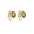 Brinco pressão gota cristal roxo ouro semijoia 4925705 - Imagem 1
