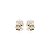 Brinco oval cristal ouro semijoia - Imagem 1