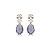 Brinco gota cristal violeta ouro semijoia - Imagem 1